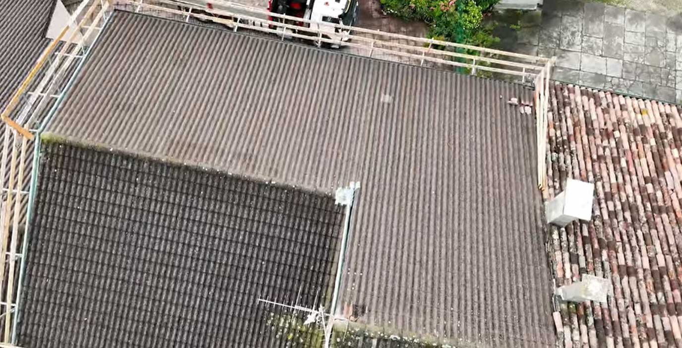 Stato del tetto prima dell’intervento di rifacimento eseguito da Matteo Costruzioni Verona